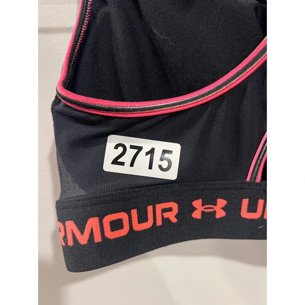 Under Armour Womens Sports Bra Compression Racerback Black XS
